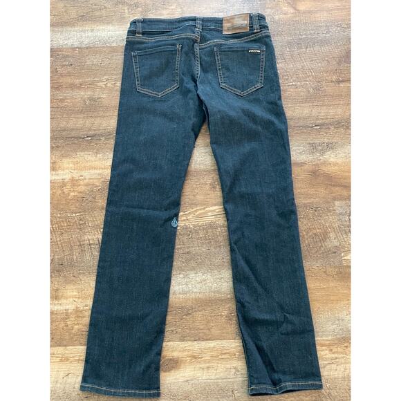 Volcom Vorta Slim Straight Denim  Jeans Medium Wash Size 27   14Y - Picture 2 of 10
